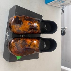 Dansko Copper Leaf Clogs